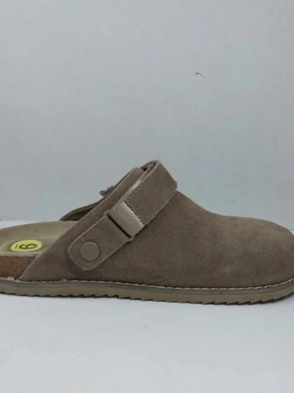Cushionaire Womens Size 9 Boulder Genuine Suede Memory Foam Swivel Strap Clogs - Picture 10 of 13
